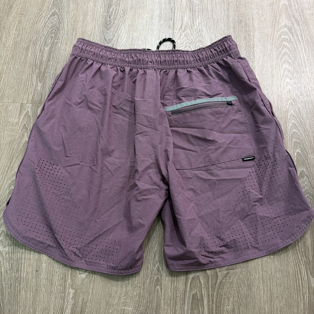 Legends Luka Shorts Mens Medium Purple 8" Gym Workout Stretch - Picture 5 of 8